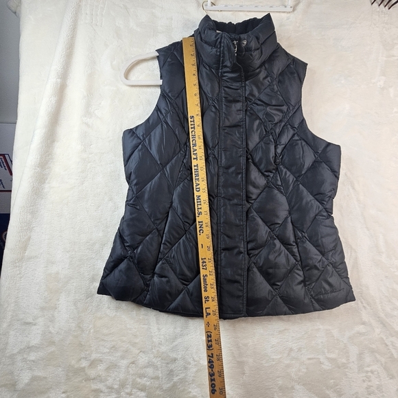 Eddie Bauer Goose Down Puffer Vest Women’s Large Premium Vintage Black Cozy - Picture 4 of 11